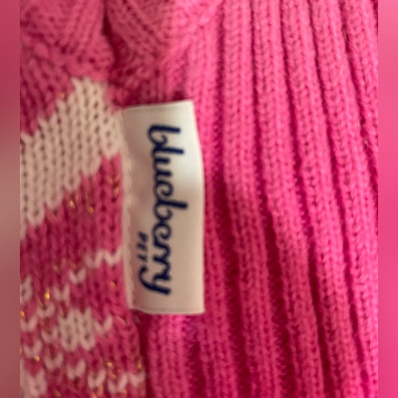 Blueberry Pet Pink Glitter Dog Sweater Size Large - Picture 3 of 6